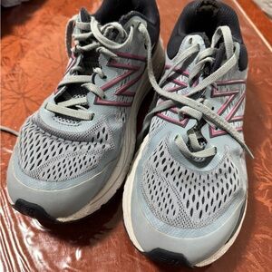 New Balance Gray and Pink Athletic Sneakers